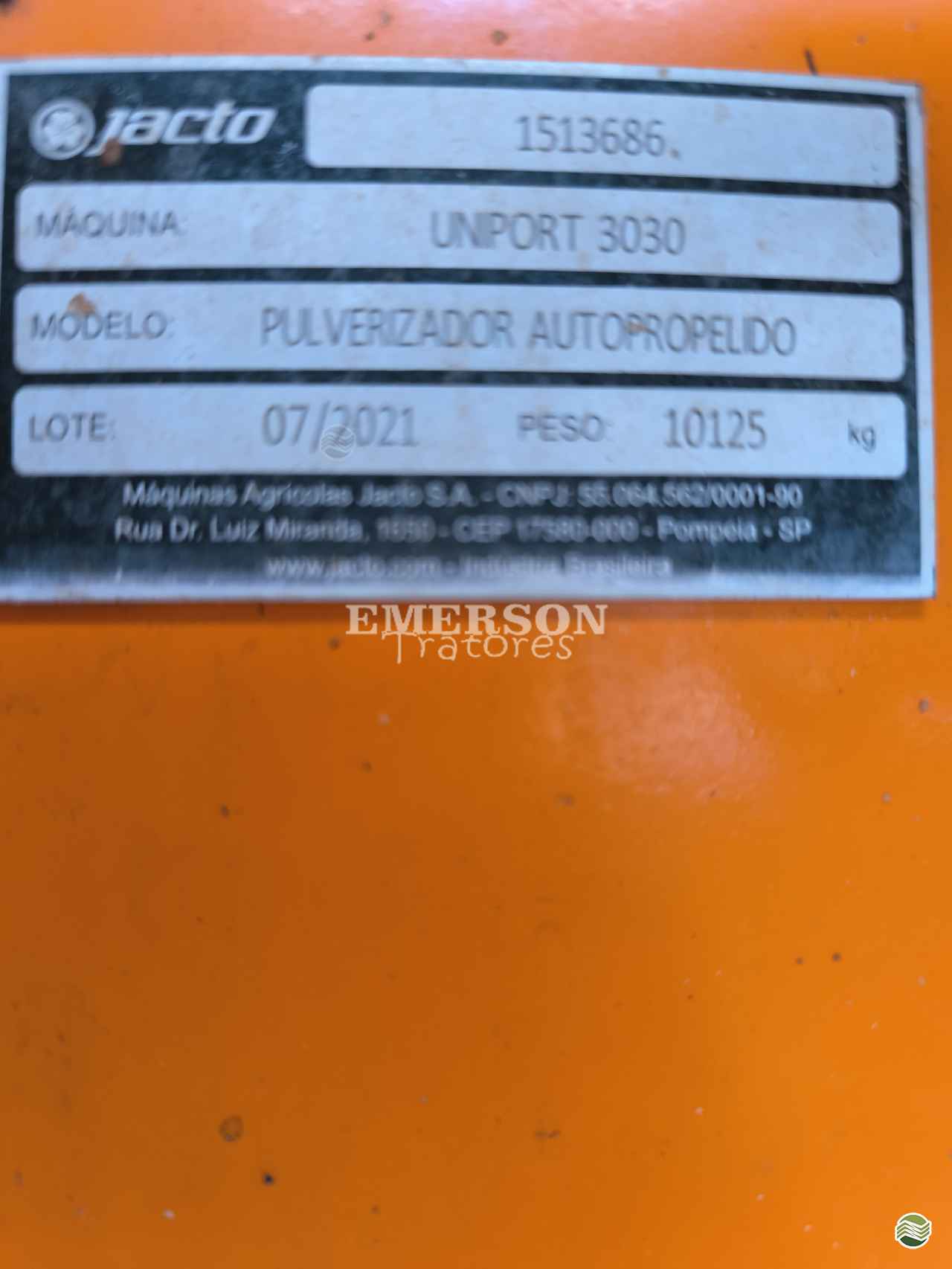 PULVERIZADOR JACTO UNIPORT 3030 Tração 4x4 Emerson Tratores PONTA GROSSA PARANÁ PR